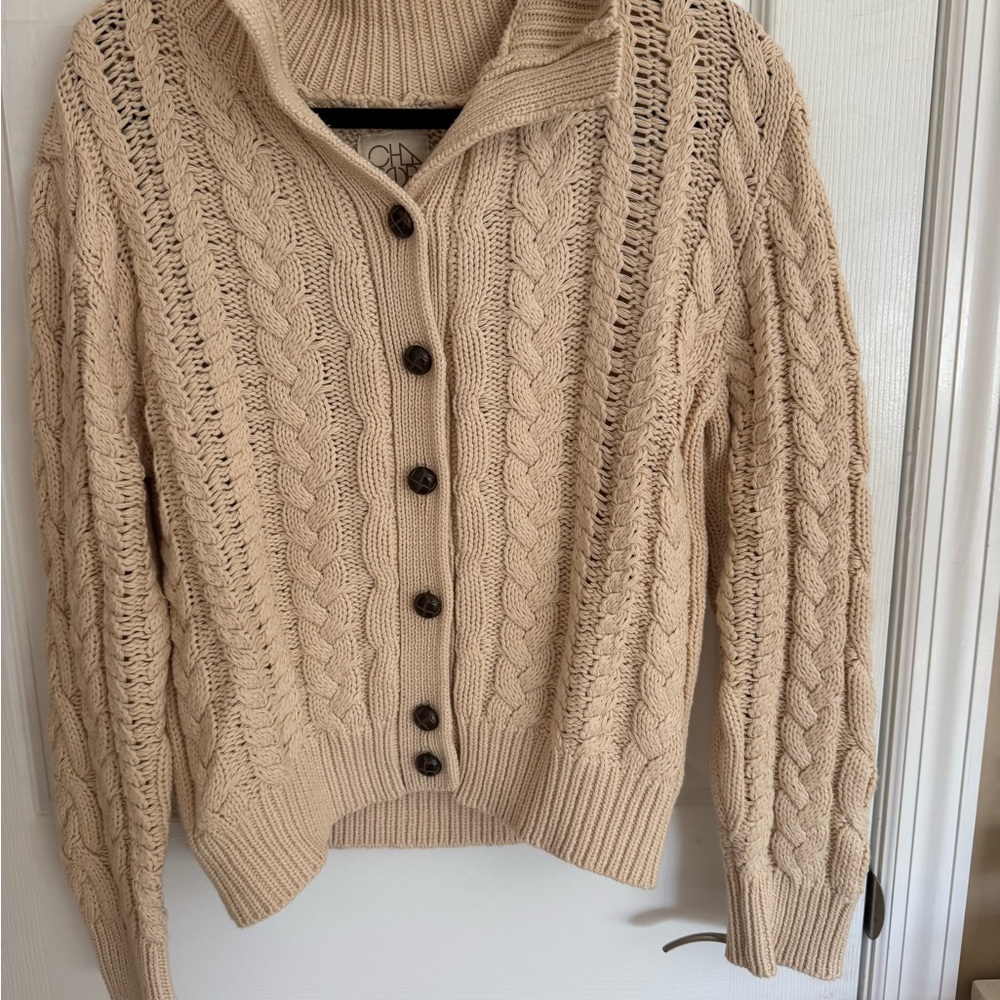 Cable Knit Button-Up Sweater - Picture 3 of 4